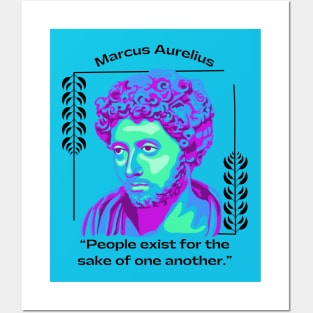 Marcus Aurelius Portrait and Quote Posters and Art